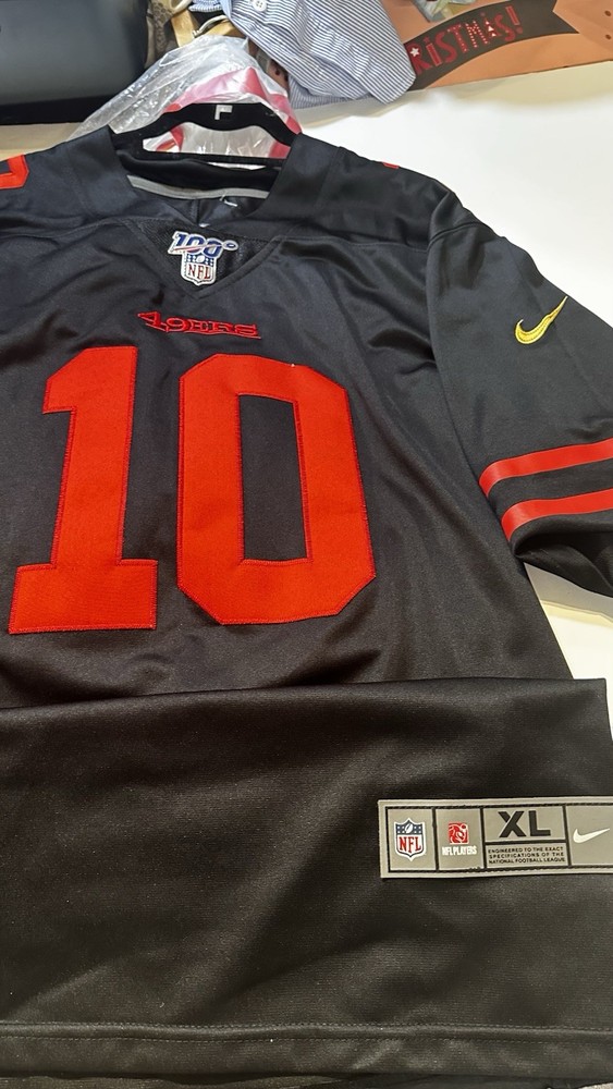 Nike San Francisco 49ers Jimmy Garoppolo Men's Black Limited Jersey Sz XL