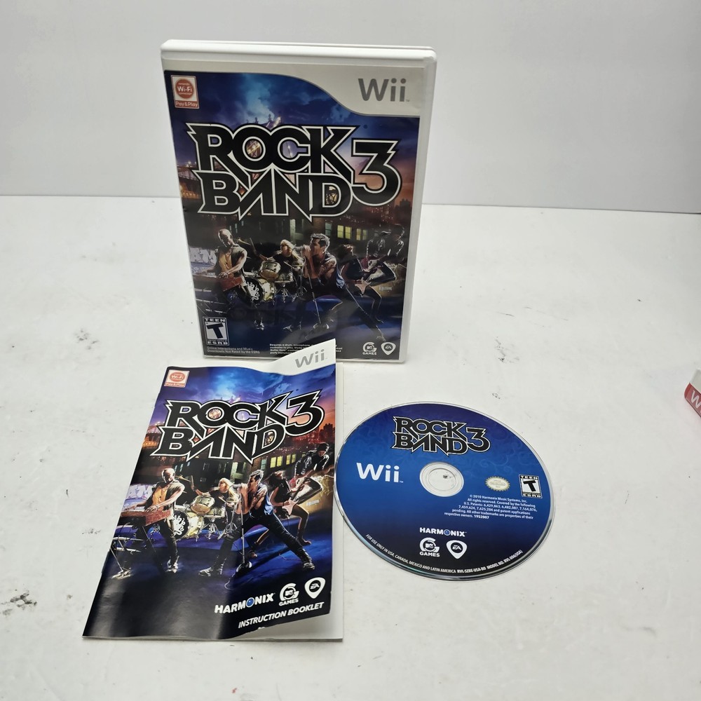 Rock Band 3 (Nintendo Wii, 2010) Complete CIB