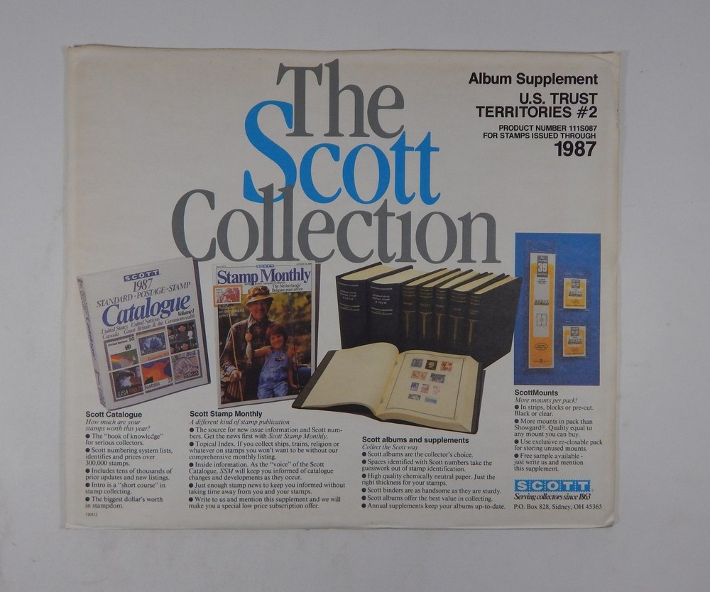 Scott U.S. Trust Territories #2 1987 Sealed Supplement 111S087 Stamp Album Pages