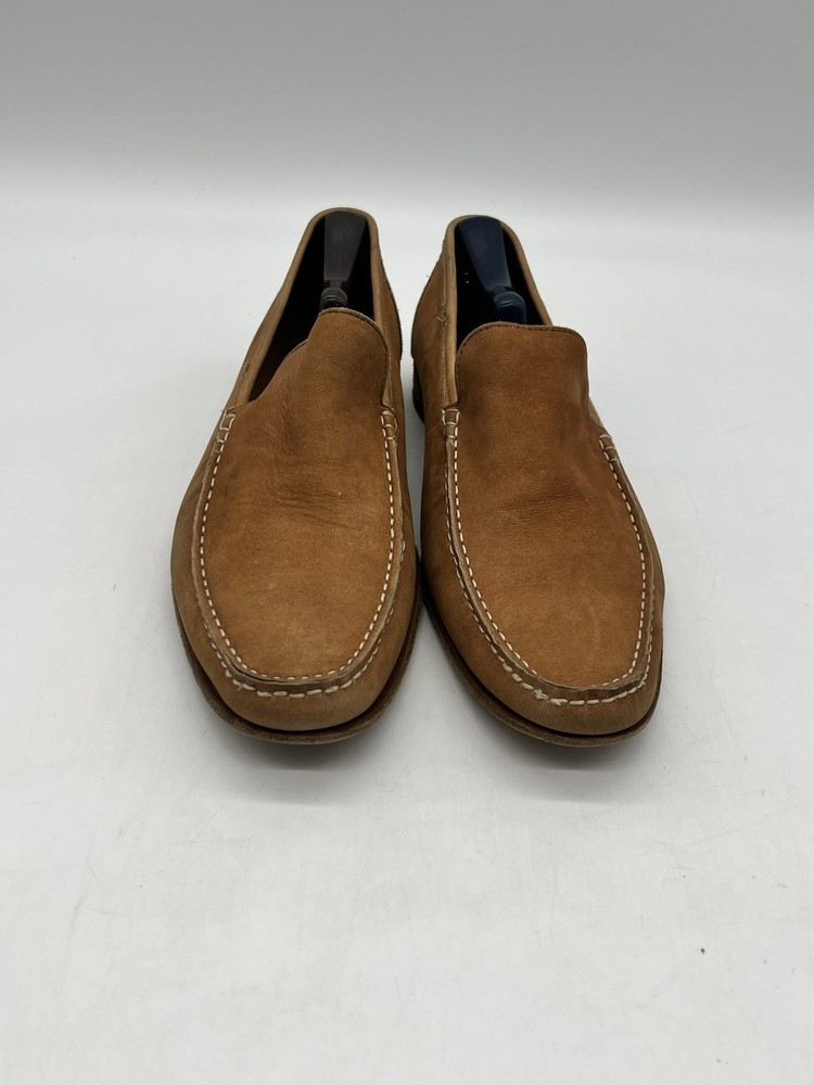 Billy Reid Men’s Size 10.5 Brown Leather Driving Loafers Italian Dress Shoes.