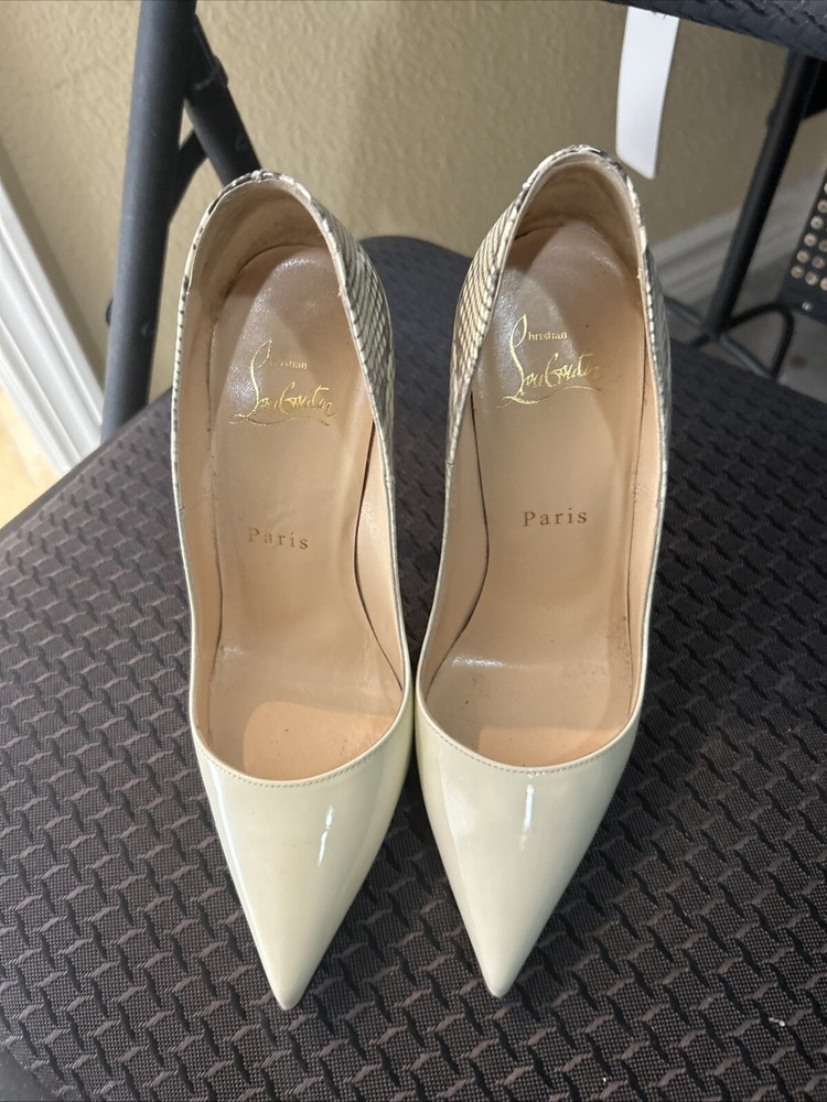 christian louboutin so kate gold size 35