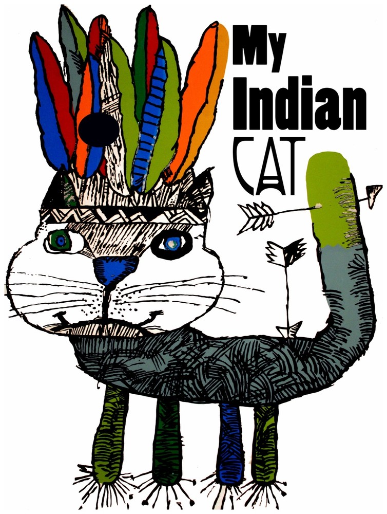Poster Decor.Home Room Interior design.Pet cat for children room.10561