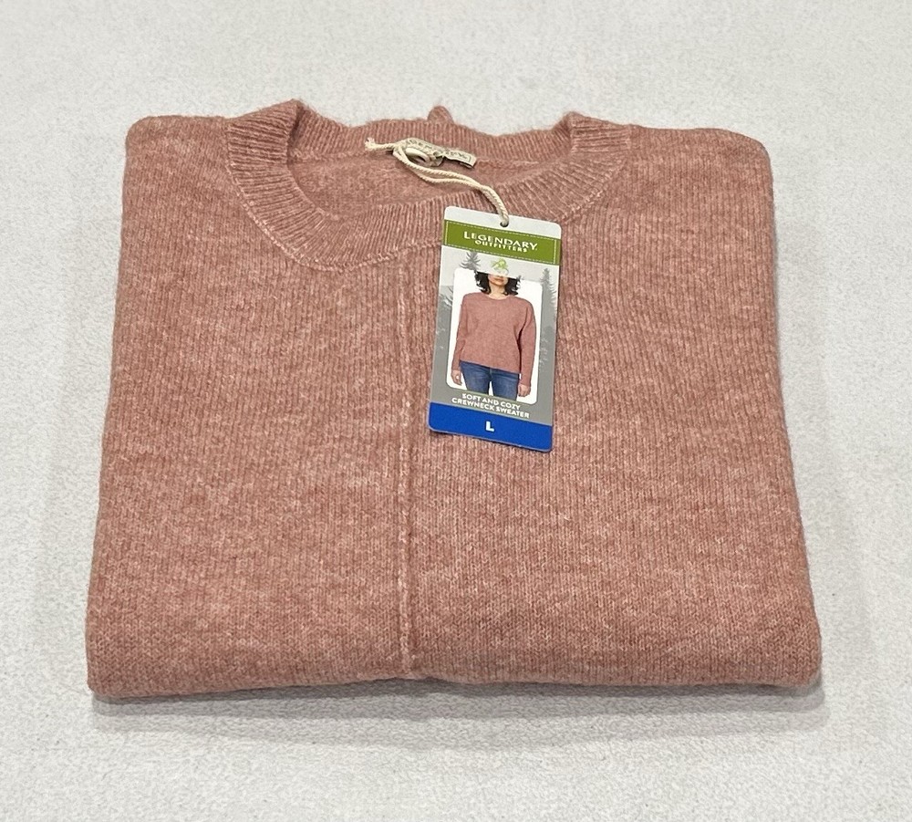 Legendary Outfitters Women's Soft and Cozy Crewneck Sweater, Heather Rose, L