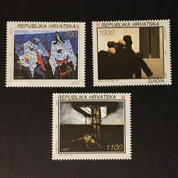 1993 Croatia Complete MNH Stamp Set Sc#159-161 SG#236-238 Art Edition