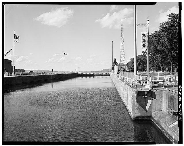 31. Interior View Main Lock, Showing Central Control Station Right, Looking