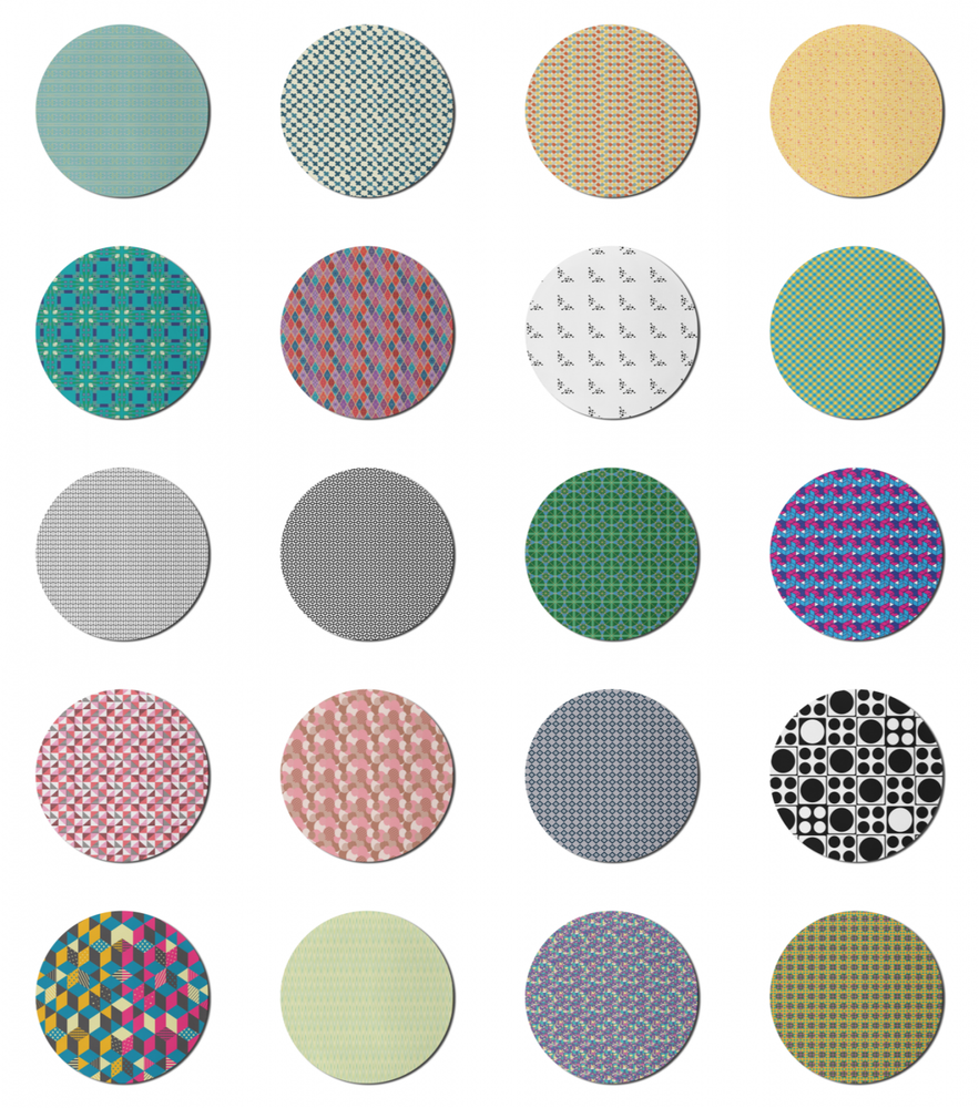 Ambesonne 8 Inch Non-Slip Rubber Gaming Mousepad with Modern Geometric Design