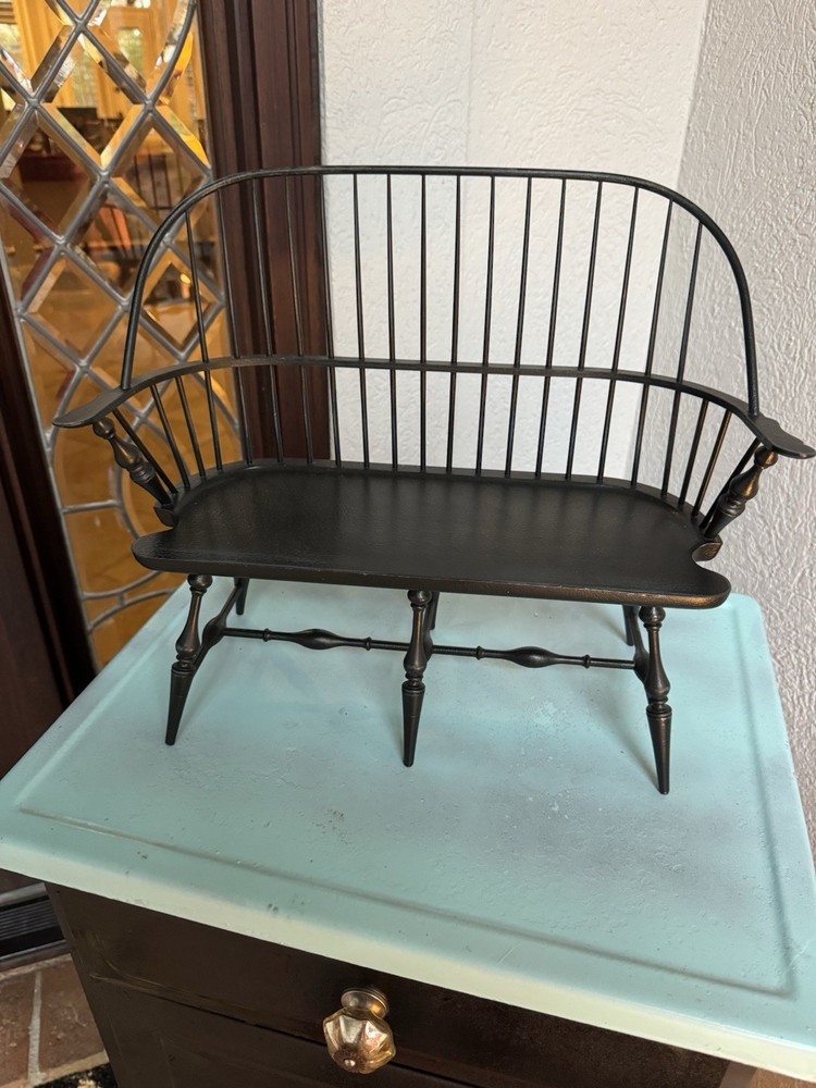 Riverbend Chair Company Double Bow Windsor Sette Salesman Sample Miniature USA