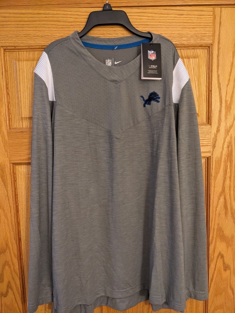 65 $ Detroit Lions Nike NWT Long Sleeve Shirt Sz XL performance Dri Fit