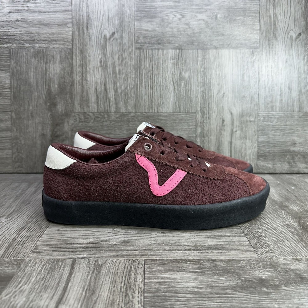 Vans Sport Low Women's size 9 Burgundy Pink Suede Skateboarding Shoes