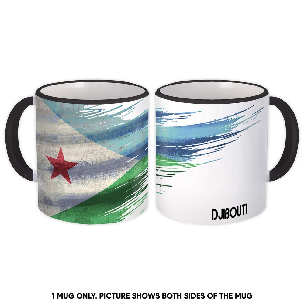 Gift Mug : Djibouti Flag Modern Country Expat