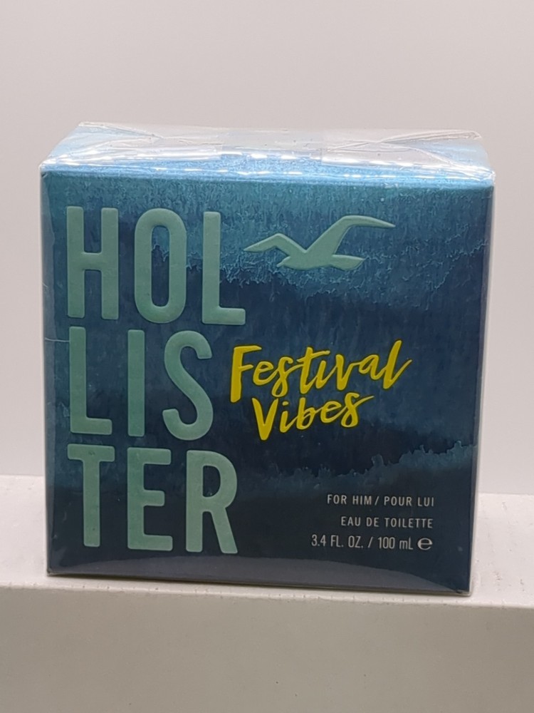 Hollister Festival Vibes For Him Eau De Toilette 3.4 Fl Oz New & Sealed