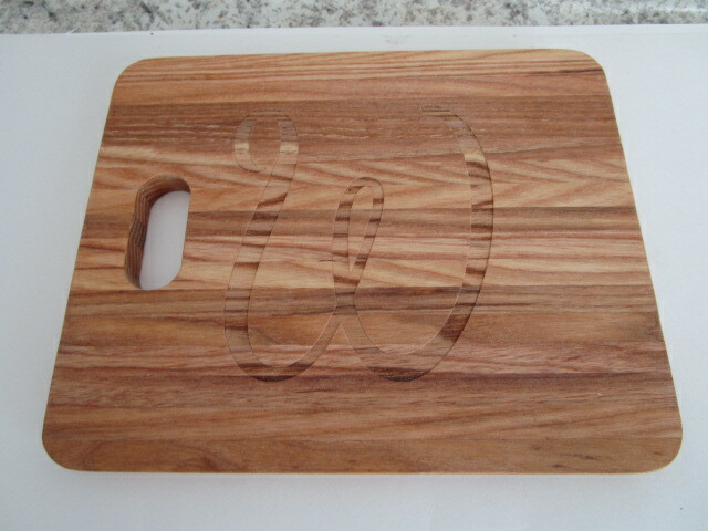 Small Bamboo Cutting Board Monogramed 