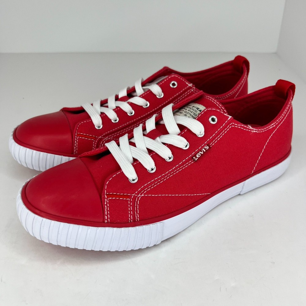 Levi Strauss Womens 52036301R1 Red Anika C Logo Canvas Lace Up Size 10 Sneakers