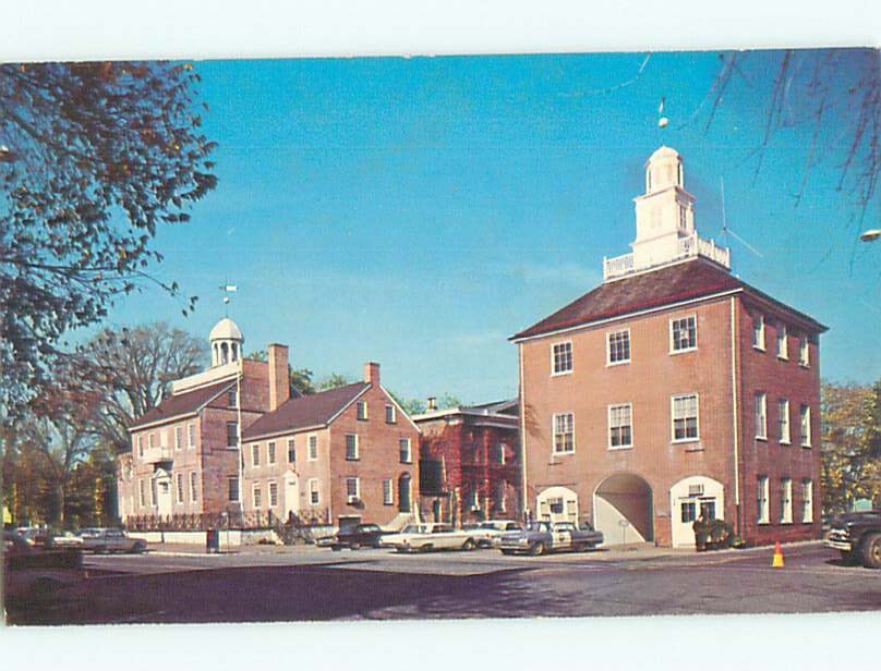 Unused Pre-1980 OLD CARS & COURT HOUSE New Castle Delaware DE n4152@