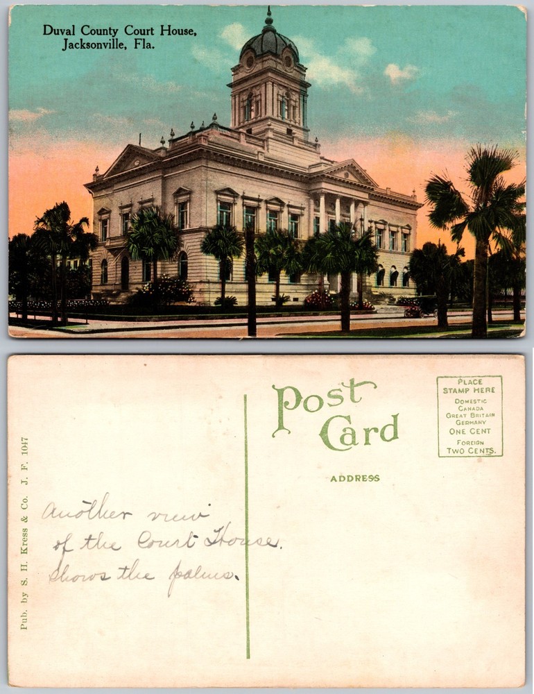 Duval County Court House Jacksonville FL Postcard