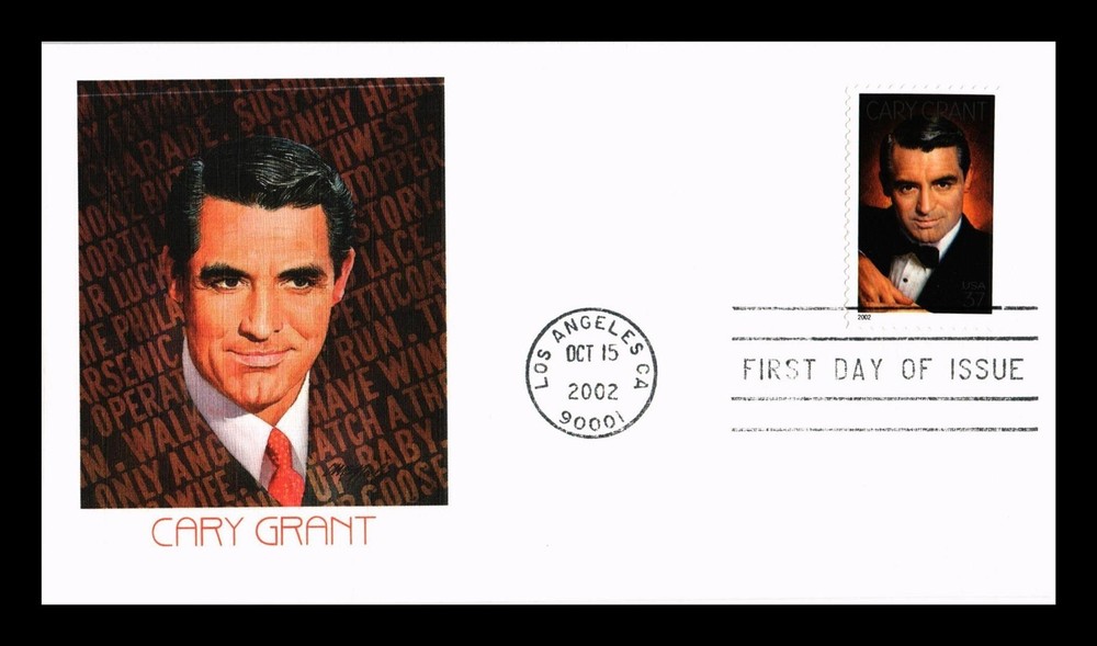 Dr Jim Stamps 37C Cary Grant First Day Issue Fleetwood Cachet Cover