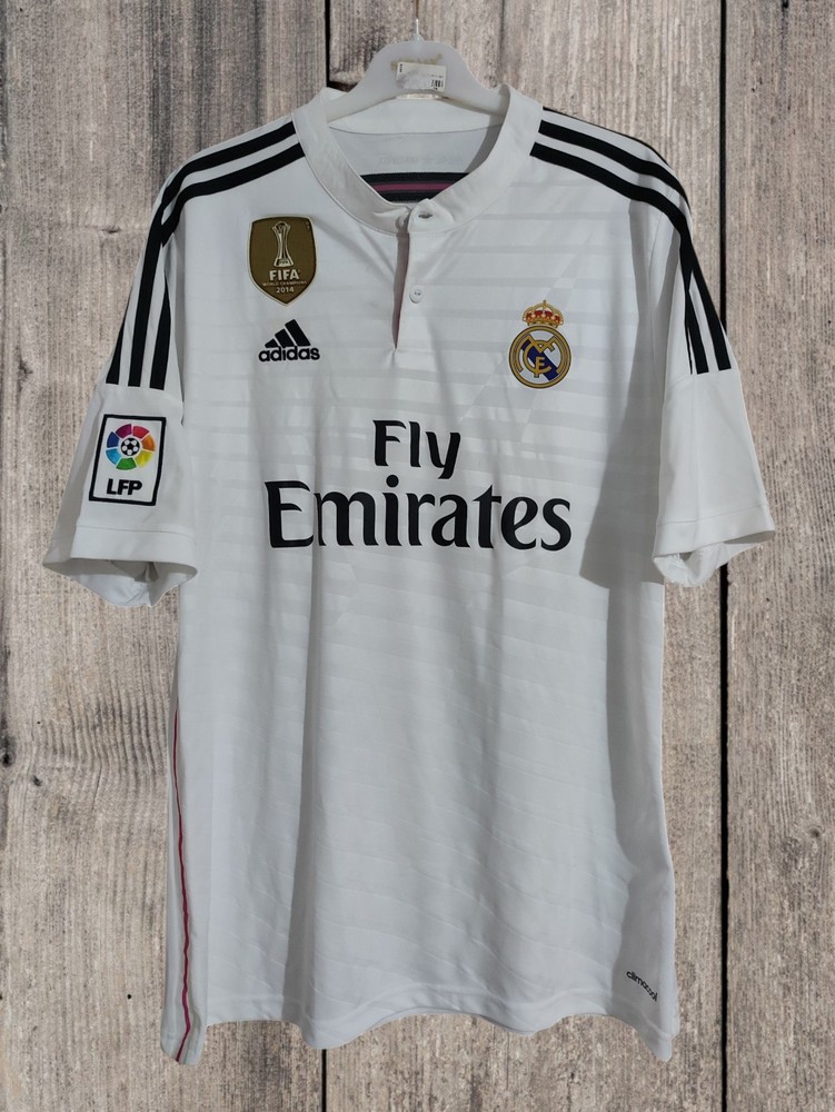 Real Madrid 2014 2015 Home Soccer Jersey Adidas Football Shirt Sz-L
