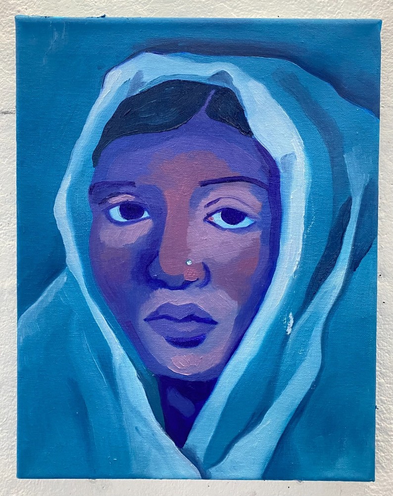 Original Oil Painting, 11 x 14 in., (Woman, Portrait), 