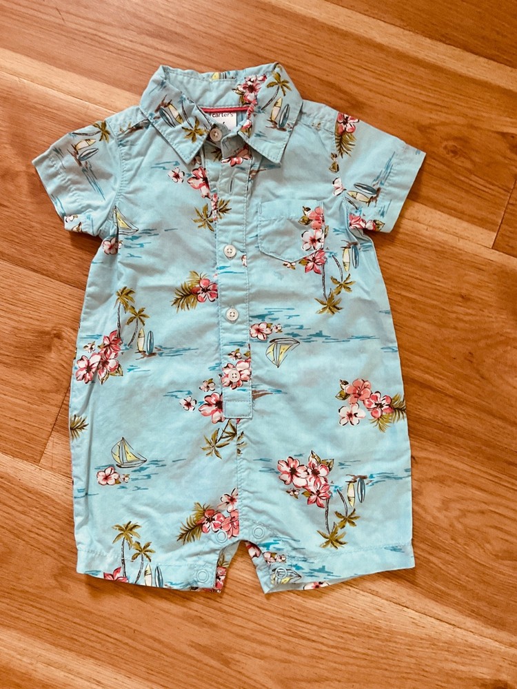 Carter’s Baby Boy Summer Romper  Size 6 Months
