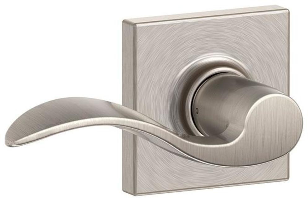 Schlage F10ACC619COL Accent Passage Door Lever Set W/ Decorative Collins Rosette