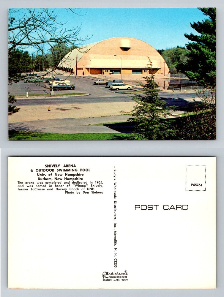 Durham, NH-New Hampshire, UNH Snively Arena Outdoor Pool Campus Vintage Postcard