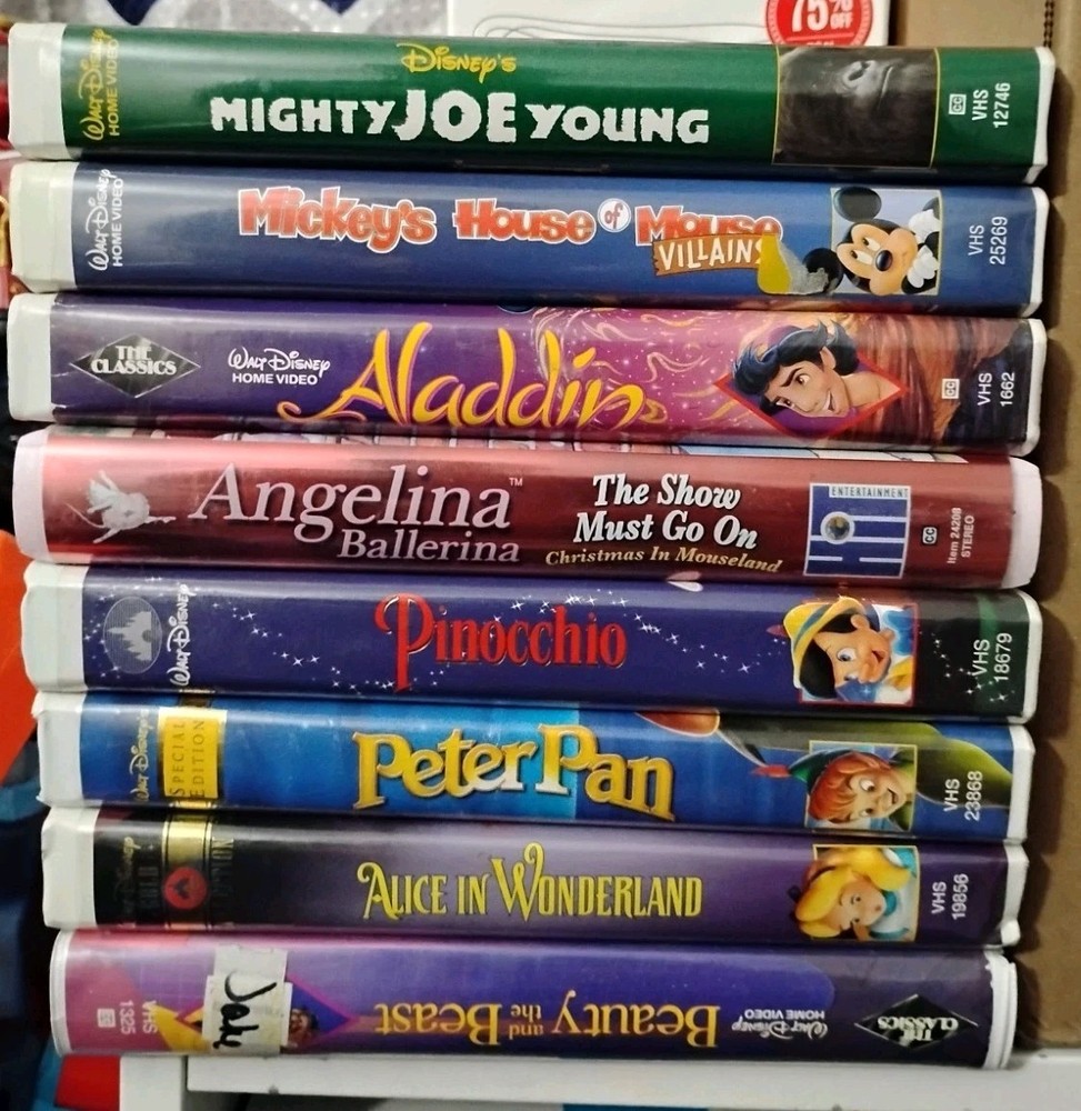 Disney Lot Of 8 Vhs Clamshell Black Diamond 💎