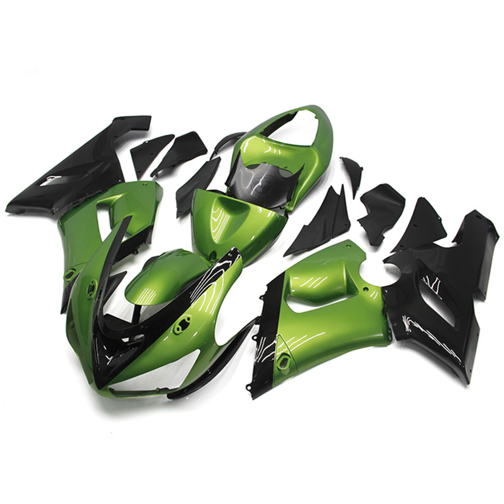 Injection Green Black Fairing Kit for Kawasaki Ninja ZX6R 636 2005 2006 Bodywork