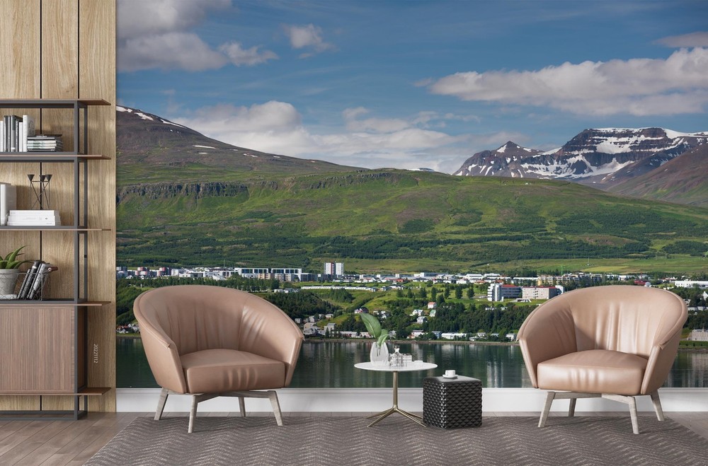 3D Sky Mountains River Landscape Wall Murals Wallpaper Murals Wall Sticker
