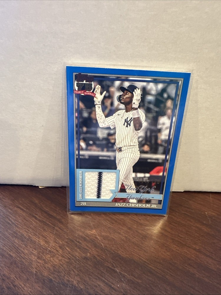 2026 Topps Series One Jazz Chisholm NY Yankees 91R-JCJ Relic Card /150 Blue