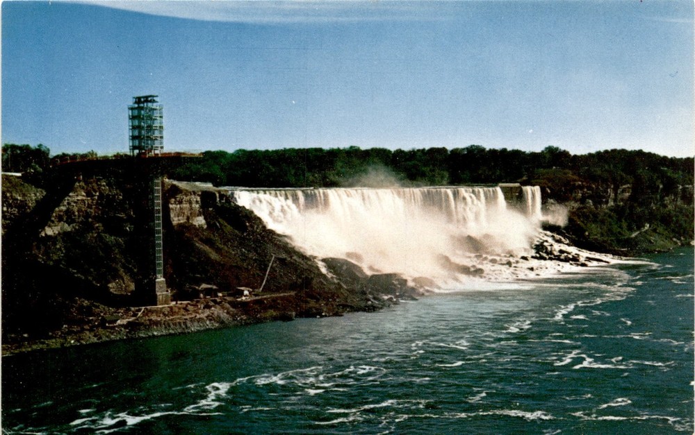 American Falls, Paul Schoellkopf Tower, Niagara Falls, Canada, F. H. Postcard