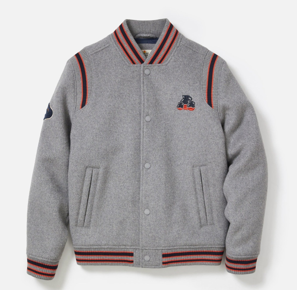 🧡*NWT*Marine Layer x Jarritos Varsity Jacket Men's Size L Premium Wool MSRP$268