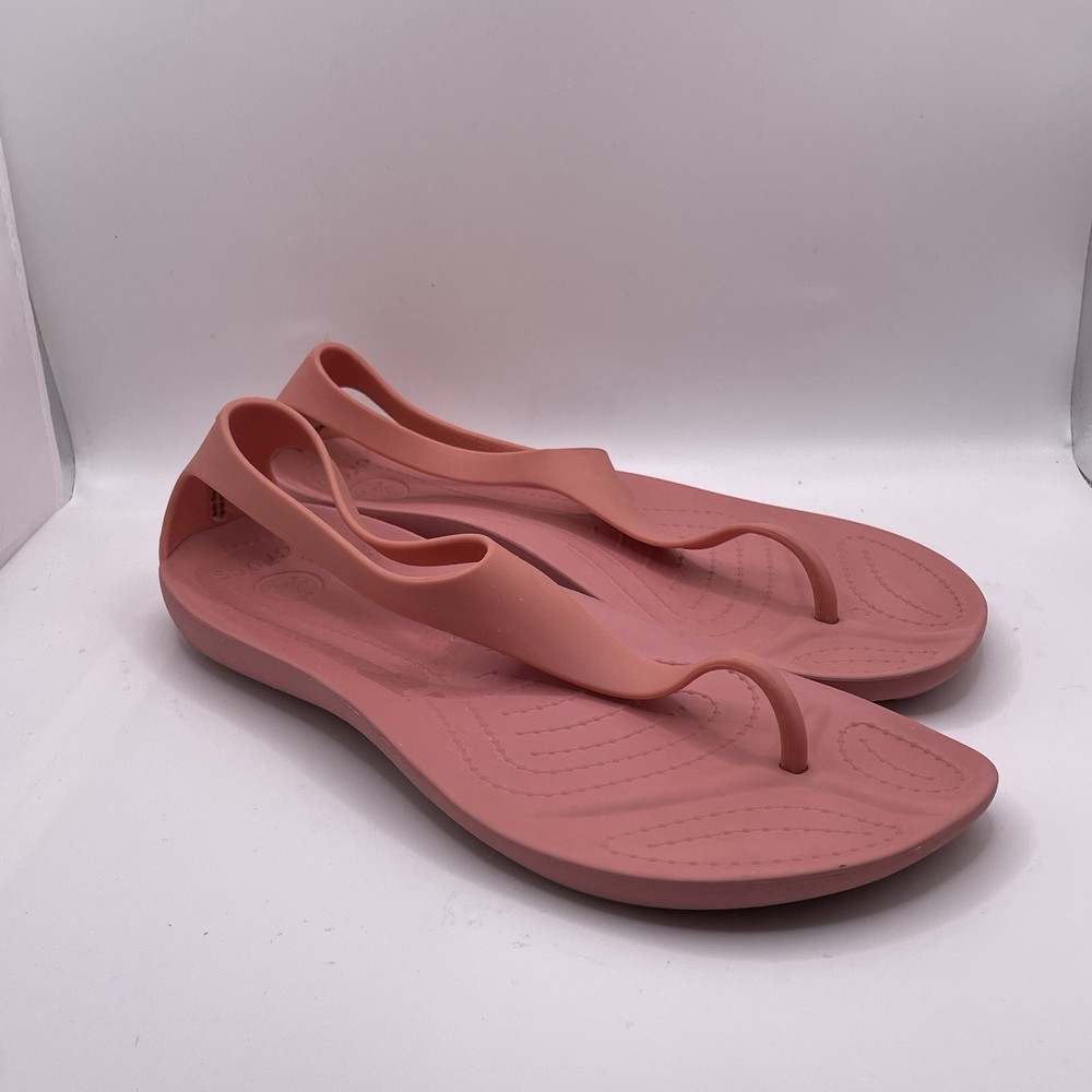 Crocs Sexi Women’s Size 9 Pink Thong Open Toe Strappy Beach Summer Business