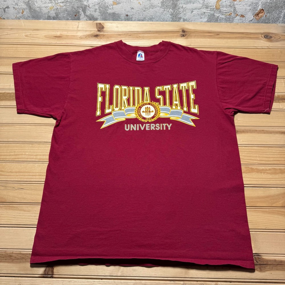 Vintage 90s Florida State University FSU College Graphic T-Shirt USA Made - XL