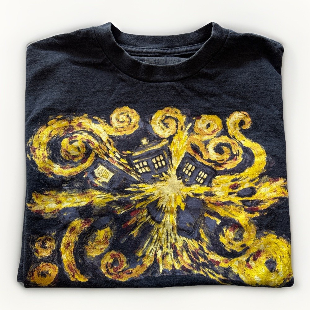 Dr. Who Lovers,  Dr. Who Van Gogh T-Shirt Size Medium