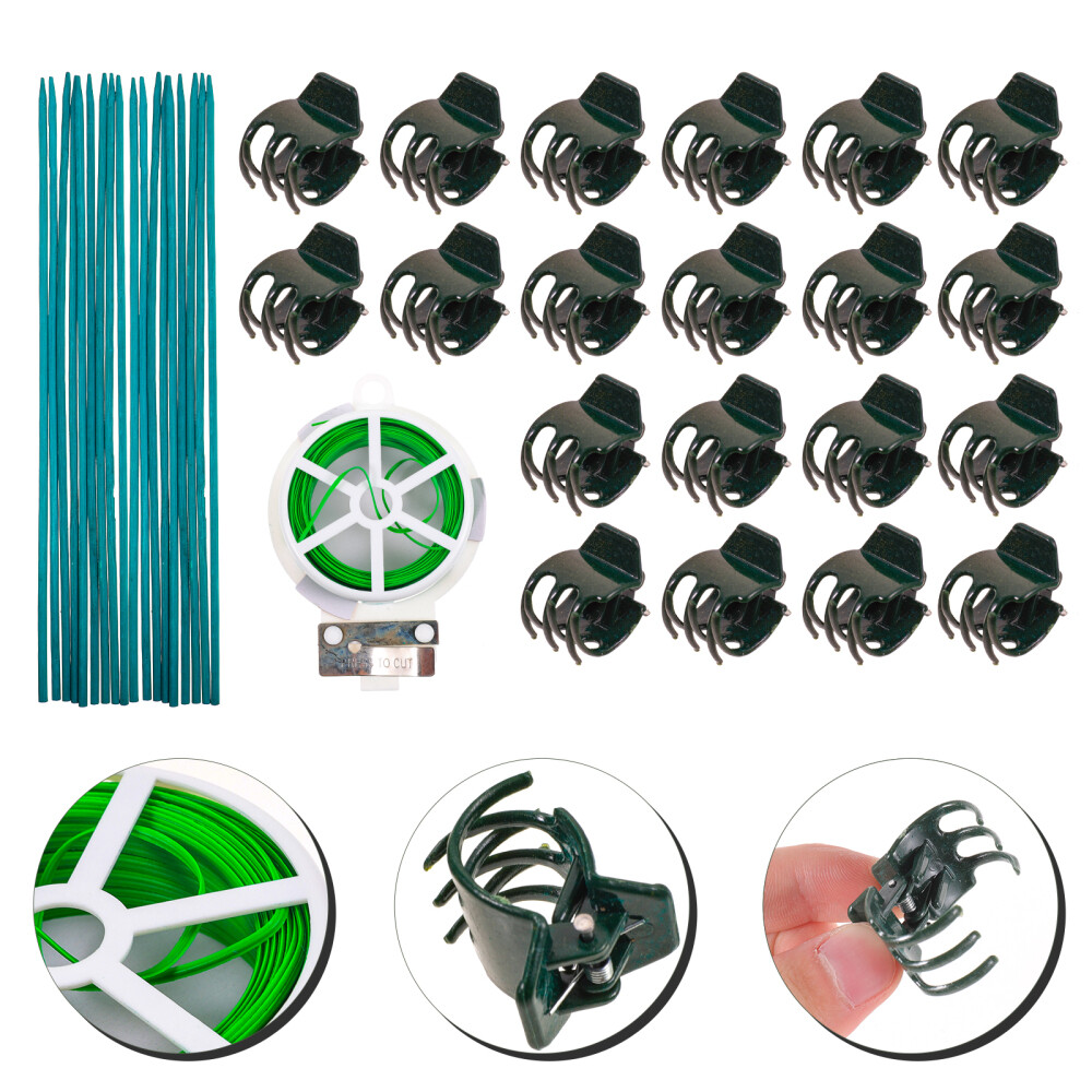 Plant Support Rod Vine Clips for Plants Wall Garden Securing