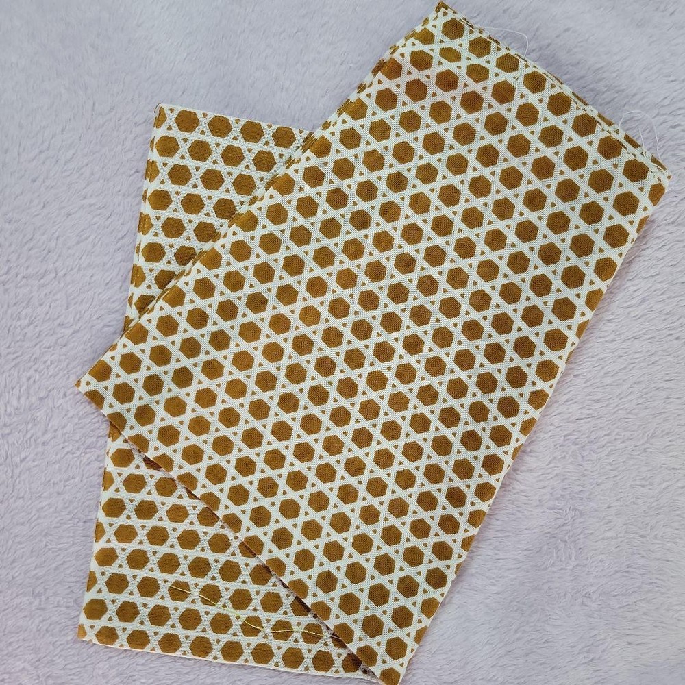 Japanese Tenugui Towels Ocher color traditional pattern