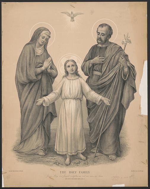 Photo:New York NY 1898 Holy Family religious print Mary Joseph Jesus