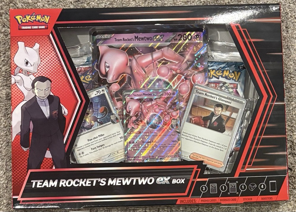 Pokemon TCG Cards Team Rocket's Mewtwo Ex Box New Factory Sealed