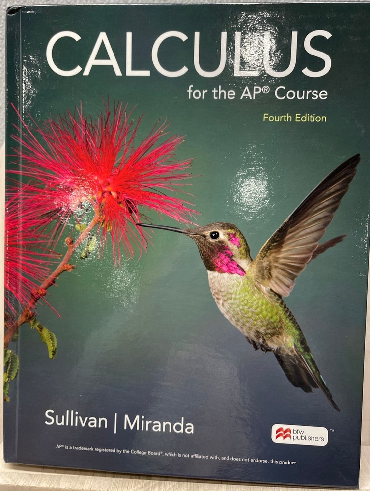 Calculus for the AP Course 4th Edition Michael Sullivan 2023 Hardcover