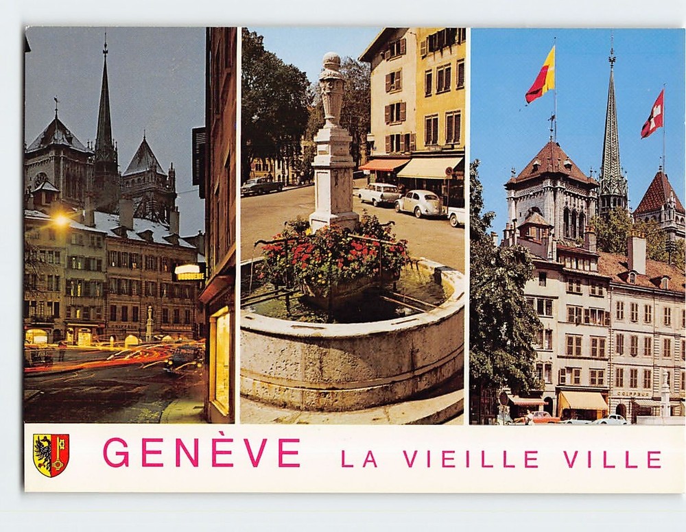 Postcard La Vieille Ville, Geneva, Switzerland