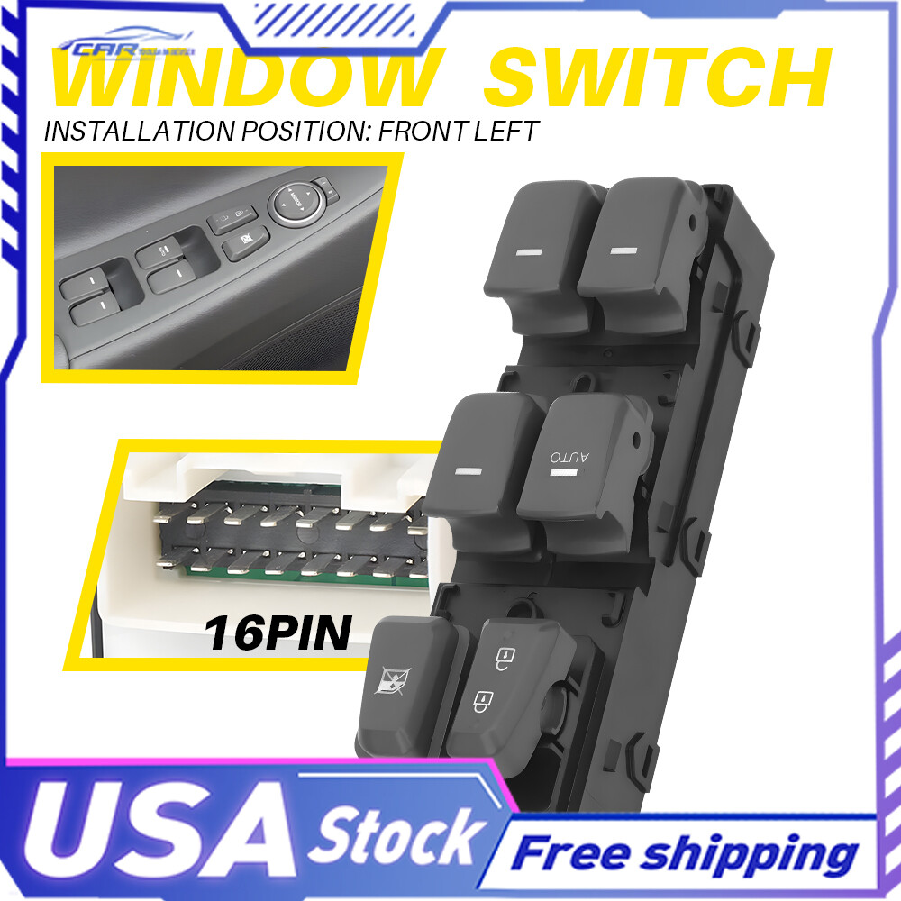 FOR 2011-15 HYUNDAI LEFT SONATA DRIVER MASTER SIDE POWER WINDOW CONTROL SWITCH
