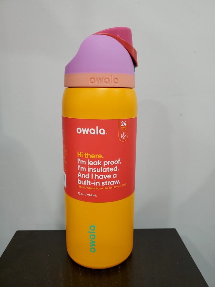 Owala FreeSip Stainless Steel Water Bottle / 32oz / Color: Tropical