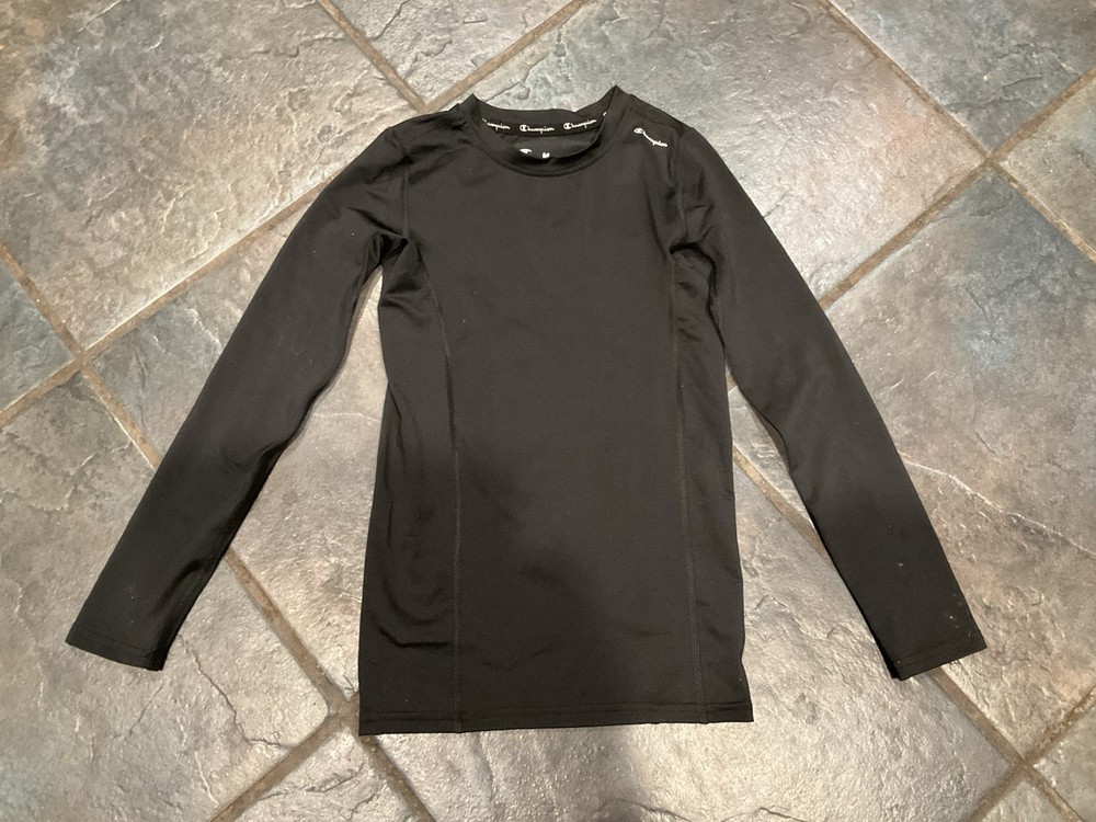Champion Black Long Sleeve Athletic Shirt