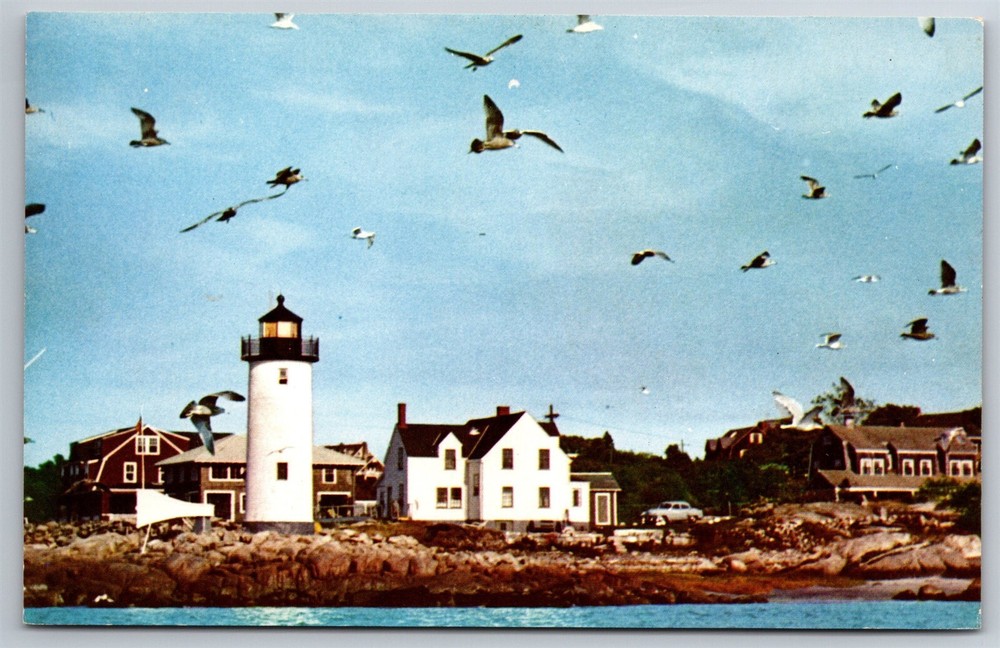 Annisquam Light Ipswich Bay Cape Ann MA C1939 To Modern Chrome Postcard Y10