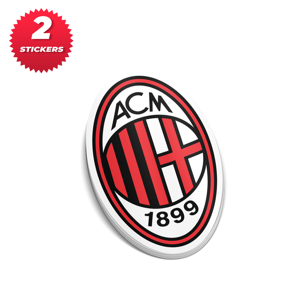 Ac Milan • Set of 2 Stickers • FullColor • Double UV Laminated-image