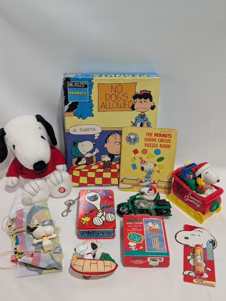 Peanut Snoopy Collector Starter Pack  Bundle 10 Pieces Mostly Vintage