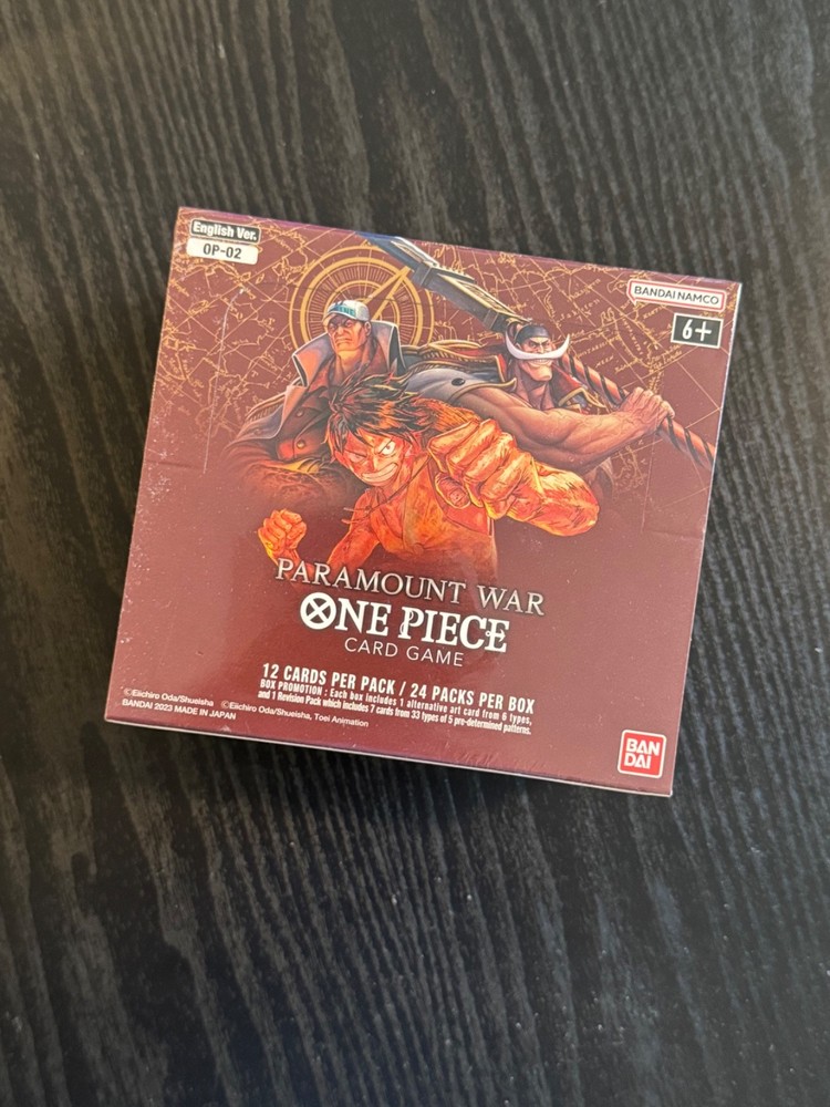One Piece TCG OP-02 Wave 1 English Paramount War SEALED Booster Box