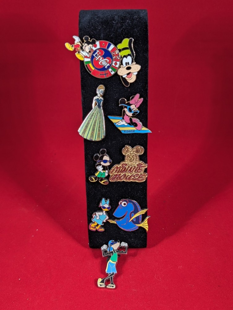 Disney Pins Lot Of 9 Mickey Minnie Goofy Donald Princess