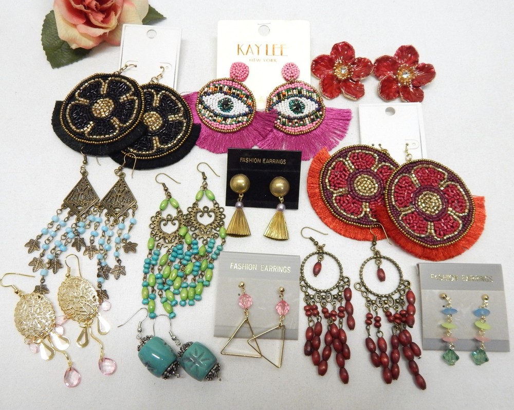 Earring Lot For Pierced Ears, Hook & Post Back