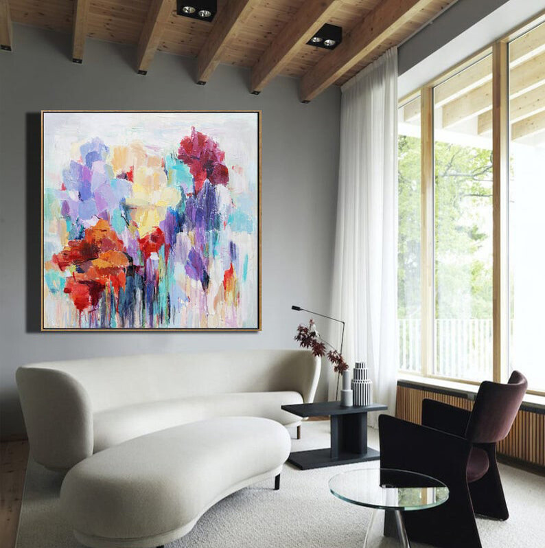 Oil Abstract Painting Original Painting Painting Abstract Floral Art Gift Art